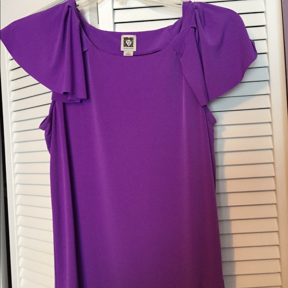 Anne Klein purple blouse Size L